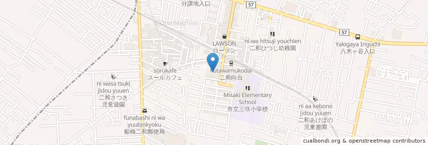 Mapa de ubicacion de 船橋市北図書館 en Giappone, Prefettura Di Chiba, 船橋市.