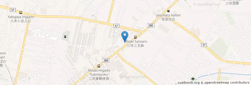 Mapa de ubicacion de 船橋市消防局北消防署三咲分署 en Japan, 千葉県, 船橋市.