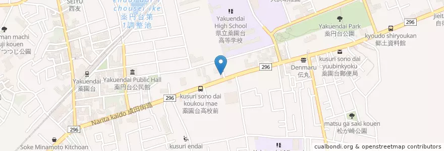 Mapa de ubicacion de 船橋市消防局東消防署薬円台出張所 en Japón, Prefectura De Chiba, Funabashi.