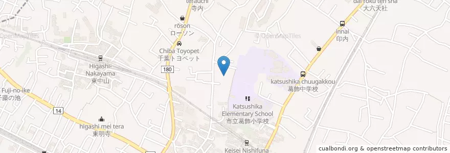 Mapa de ubicacion de 船橋市立西船保育園 en Japonya, 千葉県, 船橋市.