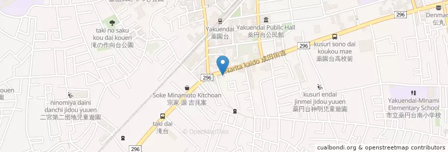 Mapa de ubicacion de 船橋東警察署薬円台交番 en Japan, Präfektur Chiba, 船橋市.