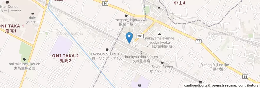 Mapa de ubicacion de 船橋警察署中山駅前交番 en Japan, 千葉県, 市川市.