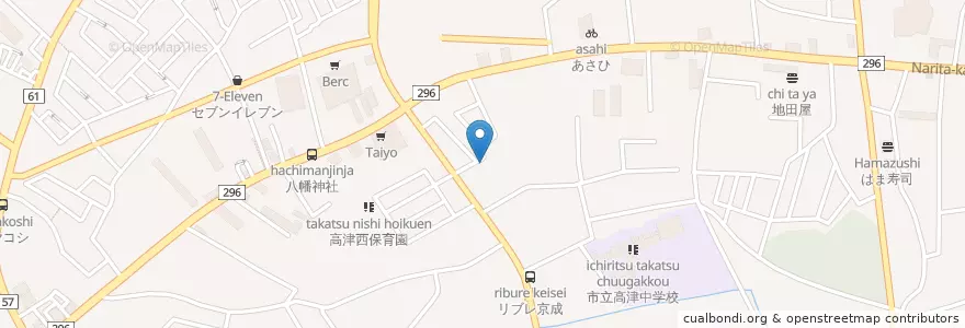 Mapa de ubicacion de 若葉ナースリ・スクール幼稚園 en 日本, 千葉県, 八千代市.