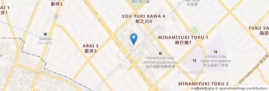 Mapa de ubicacion de 行徳警察署南行徳駅前交番 en ژاپن, 千葉県, 市川市.