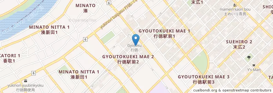 Mapa de ubicacion de 行徳警察署行徳駅前交番 en اليابان, 千葉県, 市川市.