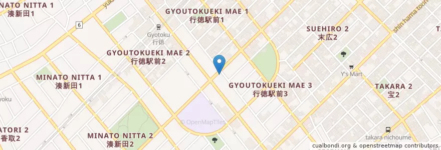 Mapa de ubicacion de 行徳駅前三郵便局 en Japonya, 千葉県, 市川市.