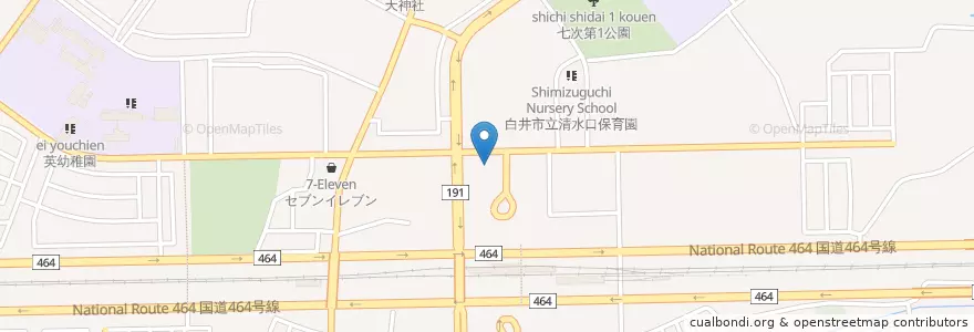 Mapa de ubicacion de Post Office en Japan, Chiba Prefecture, Shiroi.