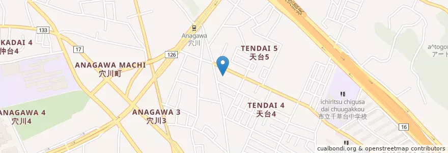 Mapa de ubicacion de 親月会千葉中央病院 en Japon, Préfecture De Chiba, 千葉市, 稲毛区.