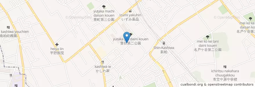 Mapa de ubicacion de 豊住保育園 en Япония, Тиба, 柏市.