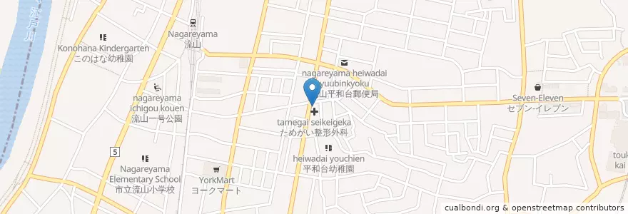 Mapa de ubicacion de すずき内科クリニック en اليابان, 千葉県, 流山市.