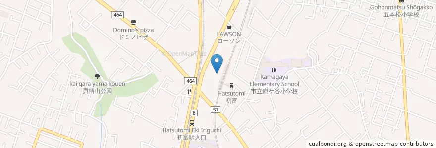 Mapa de ubicacion de 鎌ケ谷市立図書館 en اليابان, 千葉県, 鎌ケ谷市.