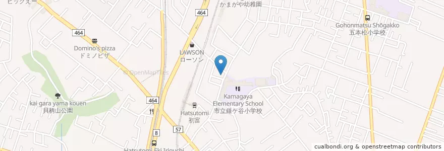 Mapa de ubicacion de 鎌ヶ谷中央一郵便局 en Giappone, Prefettura Di Chiba, 鎌ケ谷市.