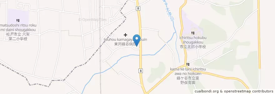Mapa de ubicacion de 鎌ヶ谷警察署粟野交番 en Japan, Präfektur Chiba, 鎌ケ谷市.