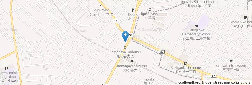 Mapa de ubicacion de 鎌ヶ谷警察署鎌ヶ谷大仏交番 en اليابان, 千葉県, 鎌ケ谷市.