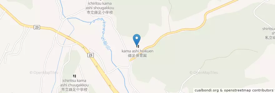 Mapa de ubicacion de 鎌足保育園 en Япония, Тиба, 木更津市.