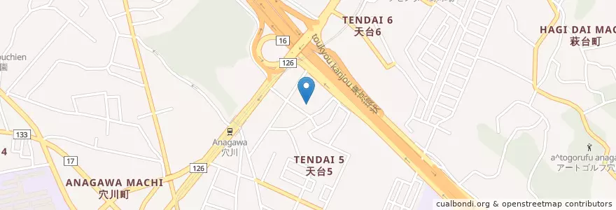Mapa de ubicacion de 関東地方整備局千葉国道事務所 en Japon, Préfecture De Chiba, 千葉市, 稲毛区.