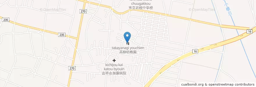 Mapa de ubicacion de 高柳幼稚園 en 日本, 千葉県, 木更津市.