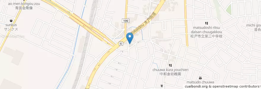 Mapa de ubicacion de 松戸市立図書館馬橋東分館 en 日本, 千葉県, 松戸市.