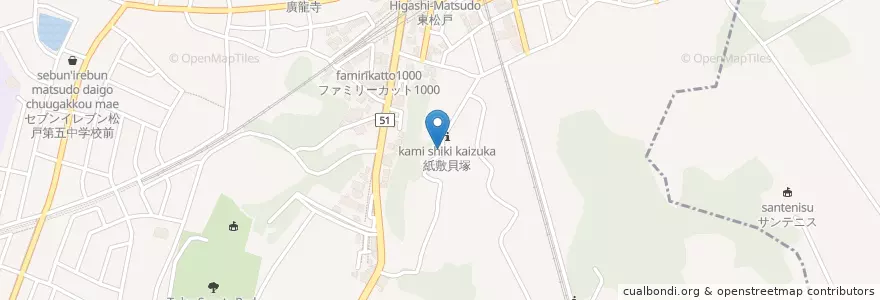 Mapa de ubicacion de 紙敷向消防センター en Japan, Chiba Prefecture, Matsudo.