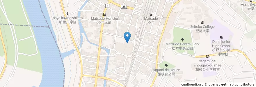 Mapa de ubicacion de 都市再生機構千葉地域支社松戸住宅管理センター en Japón, Prefectura De Chiba, Matsudo.
