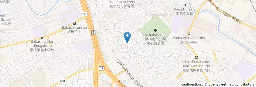 Mapa de ubicacion de あいあい保育園 en 日本, 東京都, 板橋区.