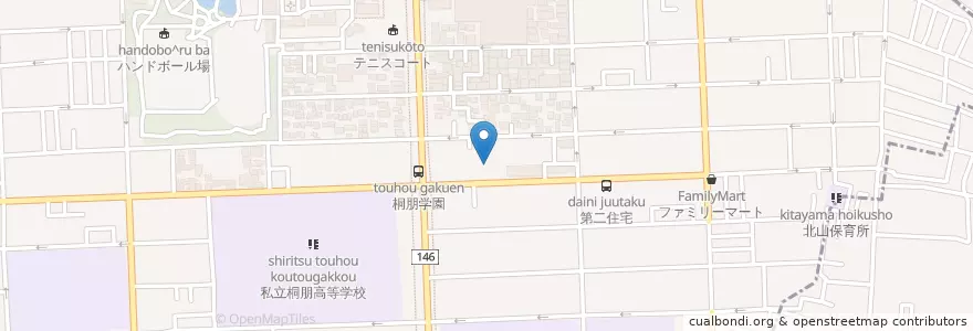 Mapa de ubicacion de あいわ保育園 en 日本, 東京都, 国立市.