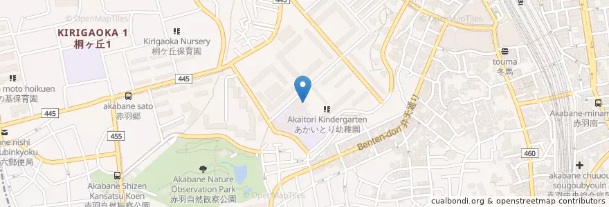 Mapa de ubicacion de あかいとり幼稚園 en 일본, 도쿄도, 北区.
