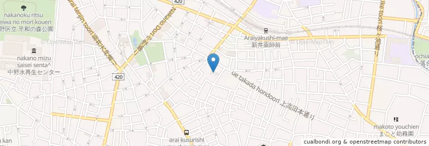 Mapa de ubicacion de あけぼの保育園 en 日本, 東京都, 中野区.