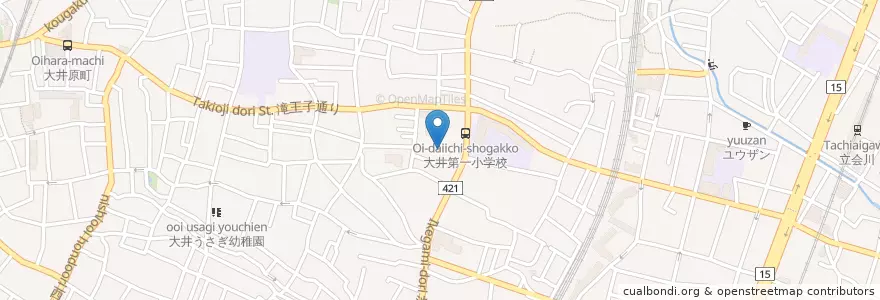 Mapa de ubicacion de あけぼの幼稚園 en 日本, 东京都/東京都, 品川区.