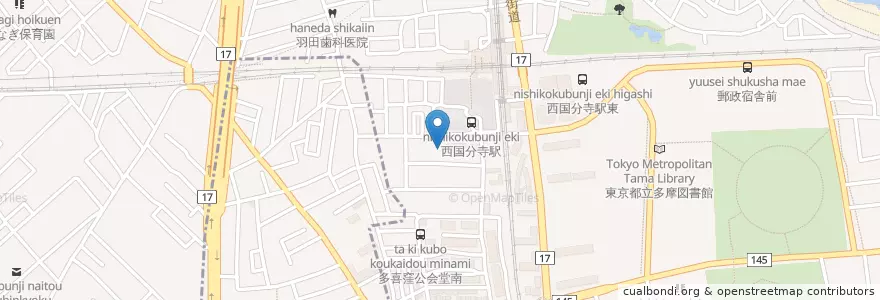 Mapa de ubicacion de いずみ児童館 en Jepun, 東京都, 国分寺市, 府中市.