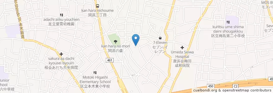 Mapa de ubicacion de いづみ保育園 en 日本, 东京都/東京都, 足立区.