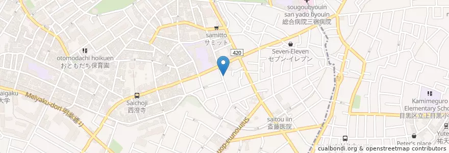 Mapa de ubicacion de いづみ幼稚園 en Giappone, Tokyo, 世田谷区.