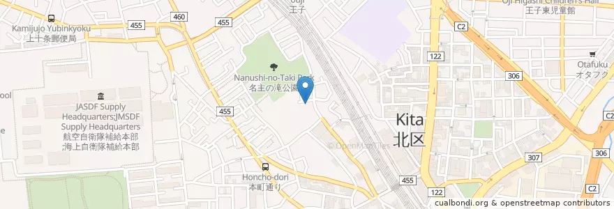 Mapa de ubicacion de いなり幼稚園 en Япония, Токио, Кита.