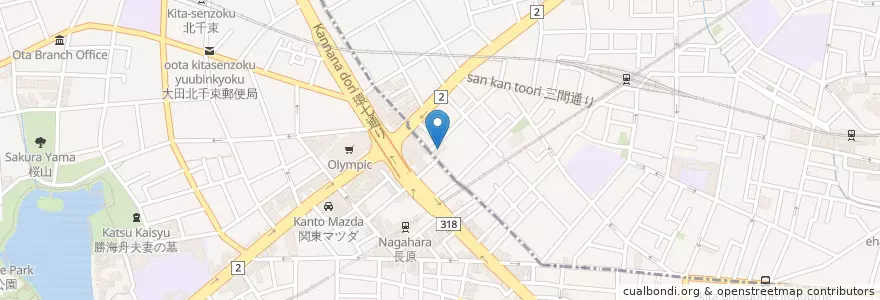 Mapa de ubicacion de おきの会旗の台病院 en ژاپن, 東京都, 大田区.