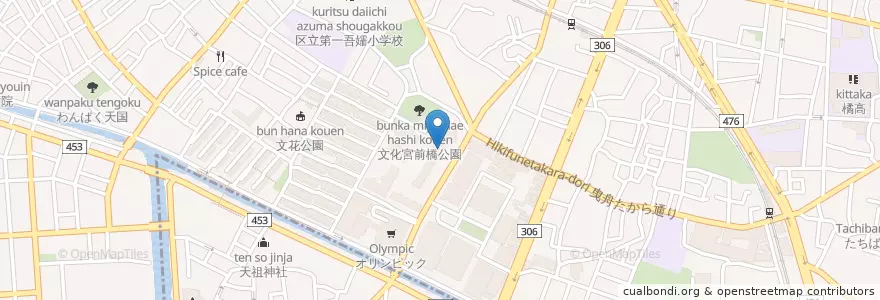 Mapa de ubicacion de おむらい保育園 en 일본, 도쿄도, 墨田区.