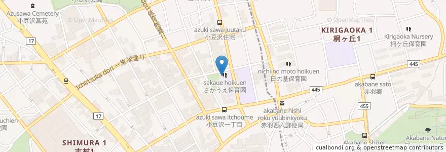 Mapa de ubicacion de さかうえ児童館 en Япония, Токио, Итабаси, Кита.