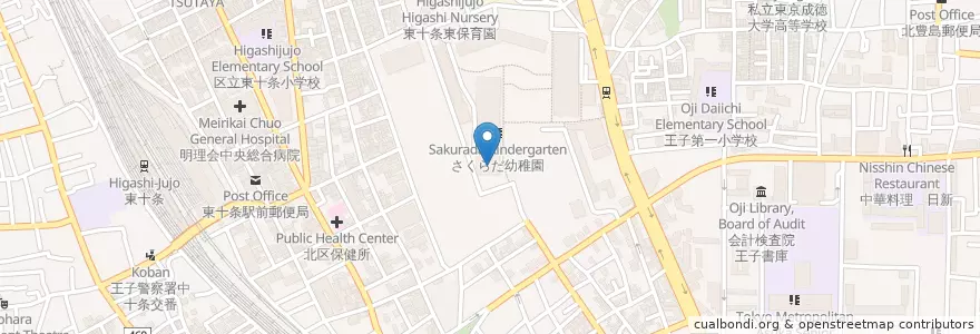 Mapa de ubicacion de さくらだ幼稚園 en Japan, 東京都, 北区.