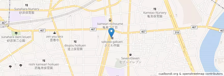 Mapa de ubicacion de さくわ学園 en Jepun, 東京都.