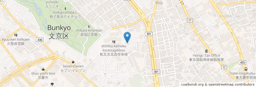 Mapa de ubicacion de さしがや保育園 en 日本, 东京都/東京都, 文京区.
