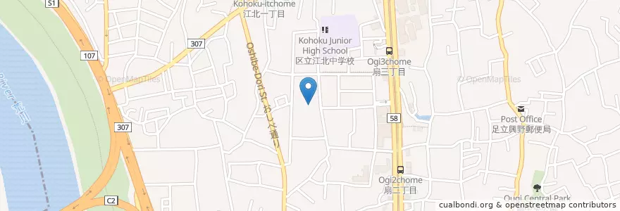 Mapa de ubicacion de さつき保育園 en Japón, Tokio, Adachi.