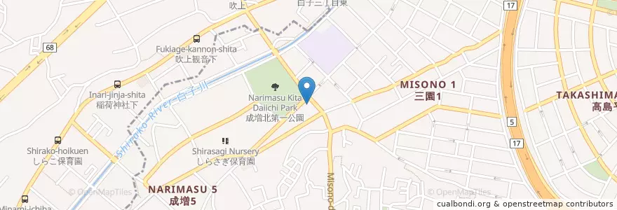 Mapa de ubicacion de しらさぎ保育園 en Япония, Сайтама, Итабаси.