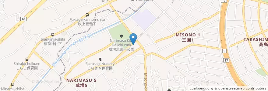 Mapa de ubicacion de Shirasagi Children's Hall en Japan, Saitama Prefecture, Itabashi.