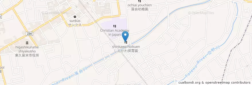 Mapa de ubicacion de しんかわ保育園 en Jepun, 東京都.