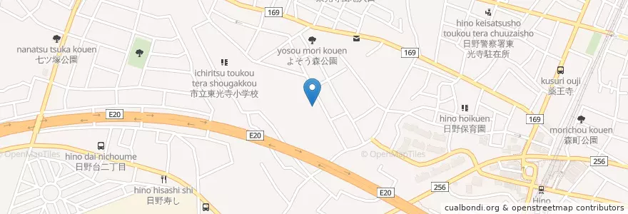 Mapa de ubicacion de しんさかした保育園 en Japão, Tóquio, 日野市.