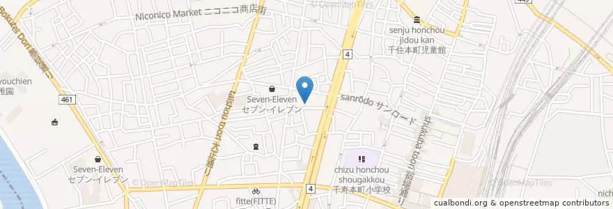 Mapa de ubicacion de すずき病院 en 일본, 도쿄도, 足立区.