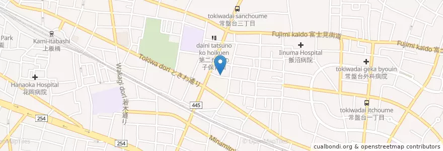 Mapa de ubicacion de ときわ台児童館 en Japan, Tokio, 板橋区.