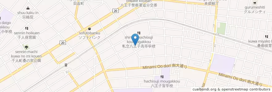 Mapa de ubicacion de なかよし幼稚園 en Japan, 東京都, 八王子市.