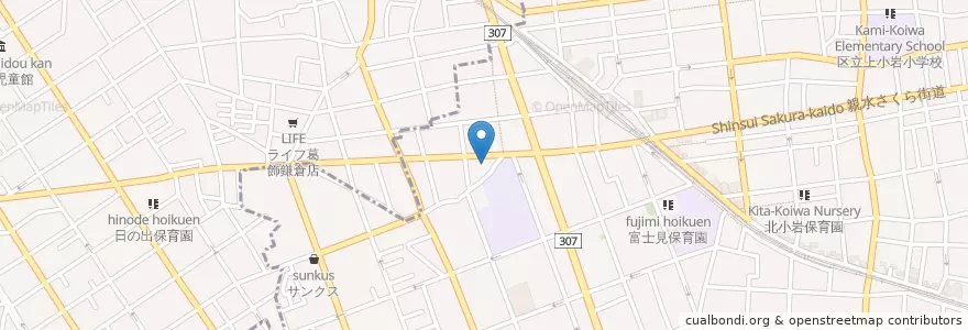 Mapa de ubicacion de なでしこ保育園 en Japão, Tóquio.