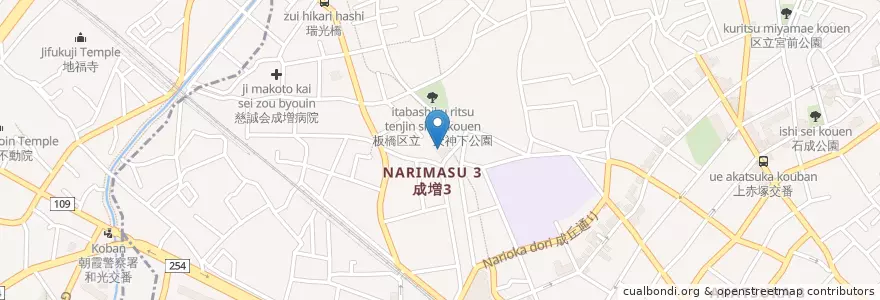 Mapa de ubicacion de なります児童館 en اليابان, 埼玉県, 和光市, 板橋区.