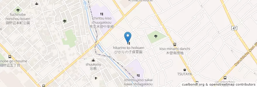 Mapa de ubicacion de ひかりの子保育園 en 日本, 神奈川縣, 东京都/東京都, 町田市.